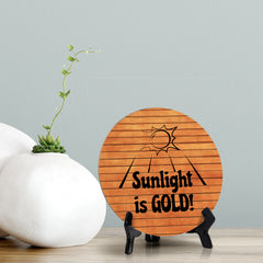 Signs ByLITA Round Sunlight is GOLD! Table Signs (5 x 5")