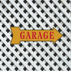 Arrow Shape Garage 12x4" Wall or Door Sign | Funny Home Décor