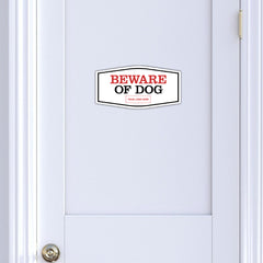 Signs ByLITA Fancy Plus | Beware of Dog Wall or Door Sign | Customizable with Your Company Logo | Durable & Easy to Install
