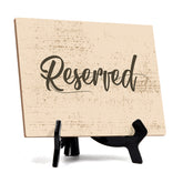 Reserved Table Sign with Easel Stand, 6" x 8"