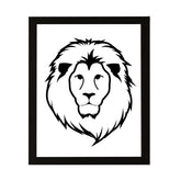 Designs ByLITA Lion Outlined version, Wall Print Animals Art | Family Presents | Bedroom | Stylish Kindergarten Decor