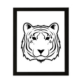 Designs ByLITA Tiger Outlined version, Wall Print Animals Art | Family Presents | Bedroom | Stylish Kindergarten Decor
