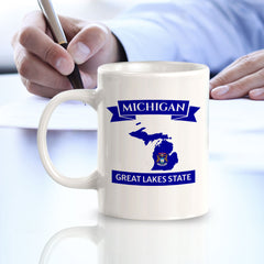 Designs ByLITA Michigan: Great Lakes State 11oz Plastic or Ceramic Coffee Mug | State Pride Collection