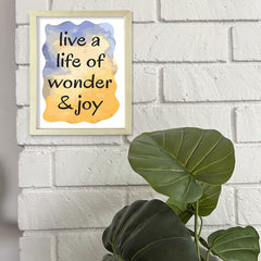 Digital Download Live A Life Of Wonder & Joy 11 x 14" Wall Print (Unframed) | Motivational Office & Home Decor