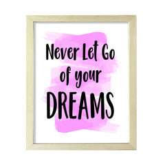 DIGITAL DOWNLOAD Never Let Go Of Your Dreams 11 x 14" Wall Print (Unframed) | Motivational Office & Home Decor