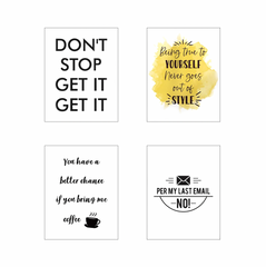 Multi-Pack Print Minimalist Funny Wall Prints For Your Office
