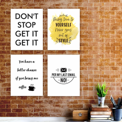Multi-Pack Print Minimalist Funny Wall Prints For Your Office