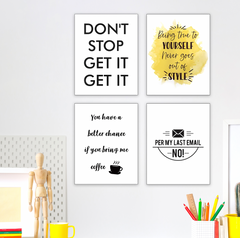 Multi-Pack Print Minimalist Funny Wall Prints For Your Office