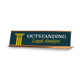 Outstanding Legal Analyst Gold Frame, Desk Sign (2x8")