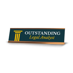 Outstanding Legal Analyst Gold Frame, Desk Sign (2x8")