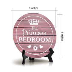 Sign ByLITA Round The Princess Bedroom Table Sign (5x5")