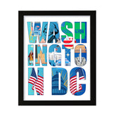 Designs ByLITA Washington, D.C. Inspirational, Wall Print Art | American Cities Stylish Home Decoration (Unframed or Framed)