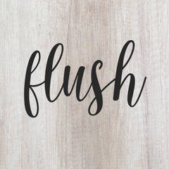 Signs ByLITA Flush, Wood, Square Bathroom Table Sign (5" x 5")