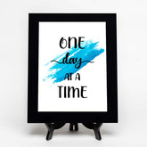 One Day At A Time Decorative Wall Plaque (Full Color) | Positive Affirmation Inspiration Décor
