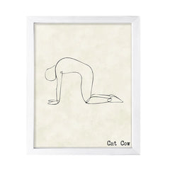 Cat Cow, FRAMED Print Yoga Wall Art