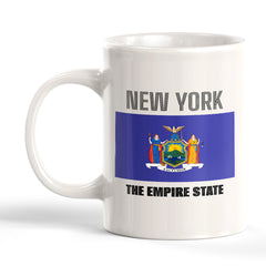 Designs ByLITA New York: The Empire State 11oz Plastic or Ceramic Coffee Mug| States Flag Collection Mug