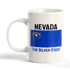 Designs ByLITA Nevada: The Silver State 11oz Plastic or Ceramic Coffee Mug| States Flag Collection Mug