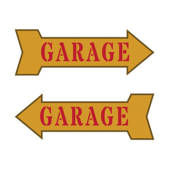 Arrow Shape Garage 12x4" Wall or Door Sign | Funny Home Décor