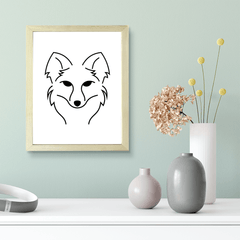 Designs ByLITA Fox Outlined version, Wall Print Animals Art | Family Presents | Bedroom | Stylish Kindergarten Decor