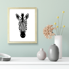 Designs ByLITA Zebra Outlined version, Wall Print Animals Art | Family Presents | Bedroom | Stylish Kindergarten Decor