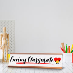 Signs ByLITA Caring Classmate Gold Frame Desk Sign (2x8)