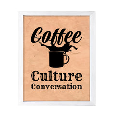Designs ByLITA Coffee, Culture, Conversation, Wall Print Art | Sarcastic Home Decor