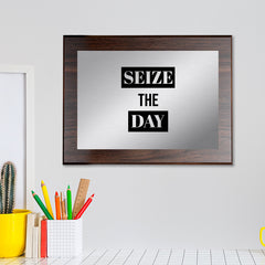 Seize The Day Decorative Wall Plaque | Easel Mount Option | Inspirational Affirmation Wall Art