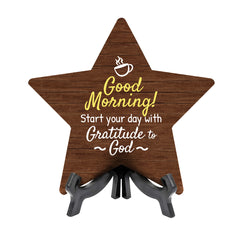 Good Morning Star Table Sign | Family and Faith Home Decor | Church And Home Table Signs