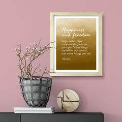 Happiness and freedom begin with a clear understanding of one principle: Some things are within our control, and some things are not - Epictetus, Framed Print