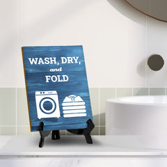 Signs ByLITA Wash, Dry, and Fold Table Sign with Acrylic Stand (6x8“)