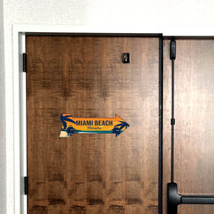 Arrow Shape Plus Miami Beach, Florida 12x4" Wall or Door Sign | Stylish Famous US Beach Souvenirs