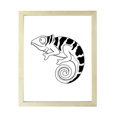 Designs ByLITA Chameleon Outlined version, Wall Print Animals Art | Family Presents | Bedroom | Stylish Kindergarten Decor
