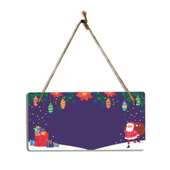 Customizable Christmas 5” x 10” Hanging Wall or Door Sign | Holiday Indoor Decoration