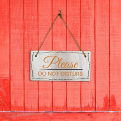 Please Do Not Disturb 5x10 Hanging Wall or Door Sign | Warm Welcoming Signage For Homes