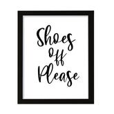 Shoes Off Please, Framed Wall Art, Home Décor Prints