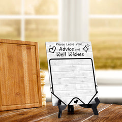 Please leave your advice and well wishes table Sign (6x8) Office And Home Reminders | Personal Schedule | No Pen Included