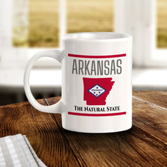Designs ByLITA Arkansas: The Natural State 11oz Plastic or Ceramic Coffee Mug | State Pride Collection