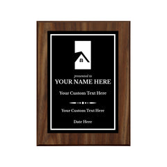 Real Estate Theme Customizable Award Plaque |Easel Mount Option | Recognition of Achievement and Service Personalizable Plaques