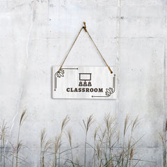 Classroom 5x10 Hanging Plus Wall or Door Sign | Religious Rustic Wood Sign