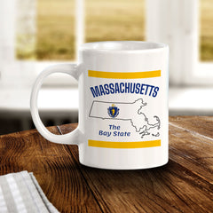 Designs ByLITA Massachusetts: The Bay State 11oz Plastic or Ceramic Coffee Mug | State Pride Collection