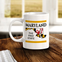 Designs ByLITA Maryland: The Free State 11oz Plastic or Ceramic Coffee Mug | State Pride Collection