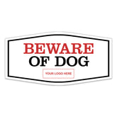 Signs ByLITA Fancy Plus | Beware of Dog Wall or Door Sign | Customizable with Your Company Logo | Durable & Easy to Install