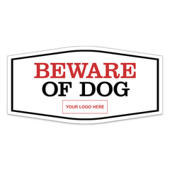 Signs ByLITA Fancy Plus | Beware of Dog Wall or Door Sign | Customizable with Your Company Logo | Durable & Easy to Install