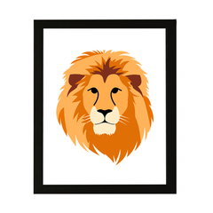 Designs ByLITA Lion, Wall Print Animals Art | Family Presents | Bedroom | Stylish Kindergarten Decor