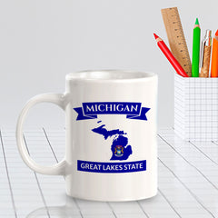 Designs ByLITA Michigan: Great Lakes State 11oz Plastic or Ceramic Coffee Mug | State Pride Collection