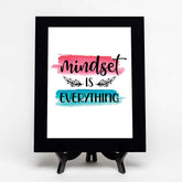 Mindset is Everything Decorative Wall Plaque (Full Color) | Positive Affirmation Inspiration Décor