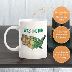 Designs ByLITA Washington: Evergreen State 11oz Plastic or Ceramic Coffee Mug | State Pride Collection