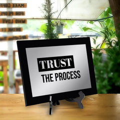 Trust The Process Decorative Wall Plaque | Easel Mount Option | Inspirational Affirmation Wall Art
