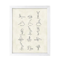 Yoga Poster, FRAMED Print Yoga Wall Art