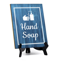 Signs ByLITA Hand Soap Restroom Table Sign with Acrylic Stand (6x8“) 2